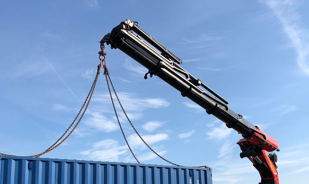 Kran mit Container